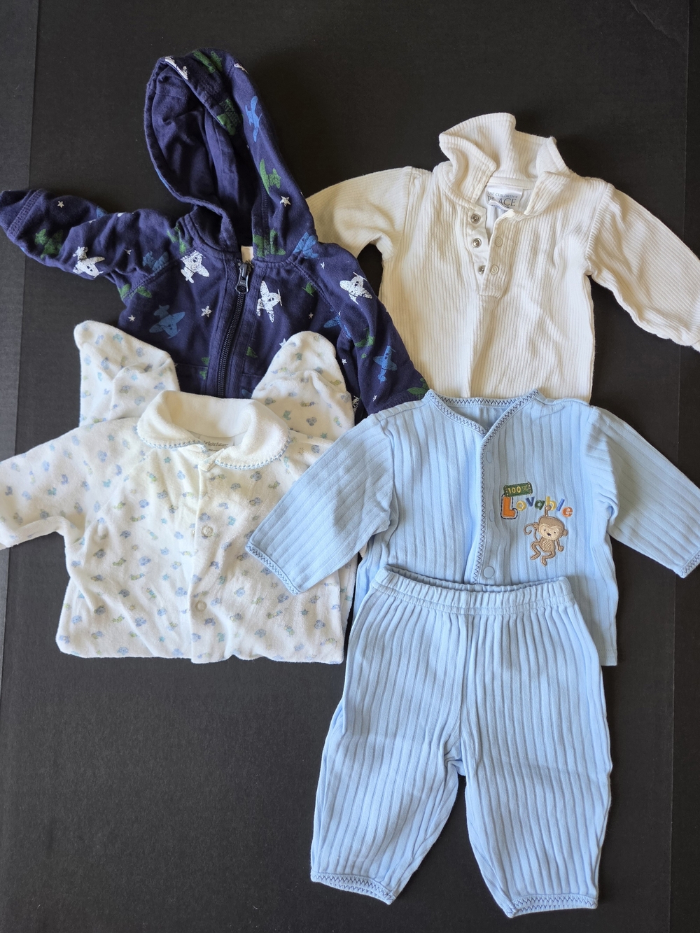 VTG Baby Boy Clothes - Blue & Navy Mixed Pieces 0-3 & 3-6 Months